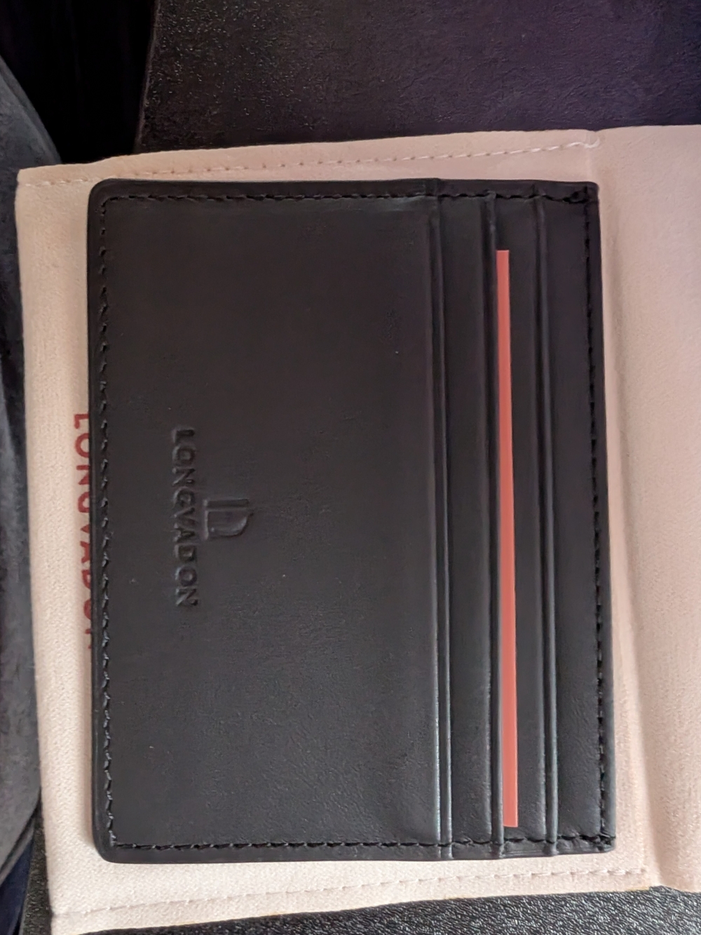 LONGVADON 1407 Card Holder 7CC Soft Leather Noir